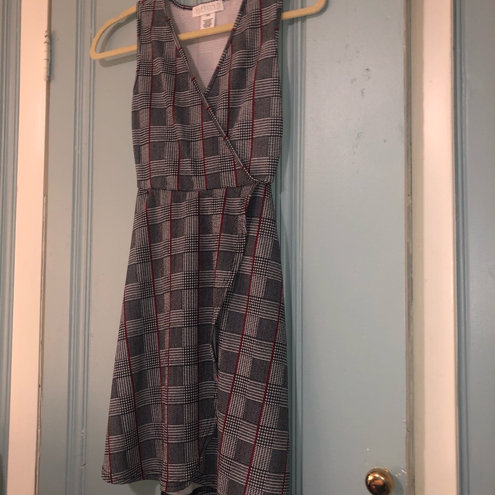 Grey Plaid Dress